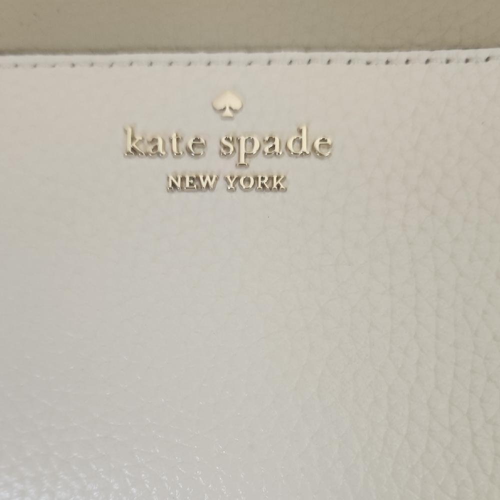 Kate Spade Lena Colorblock Cream and Tan Wallet - Picture 2 of 14